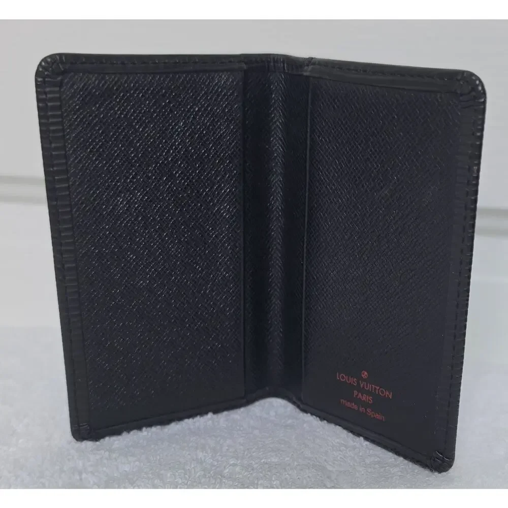 Louis Vuitton Unisex Black Epi Leather Card Holder w/COA